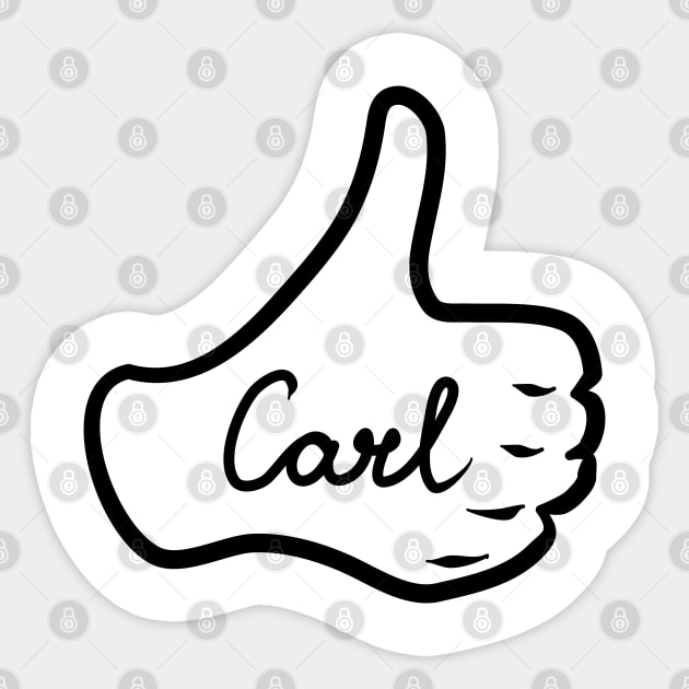 Men name Carl Sticker by grafinya